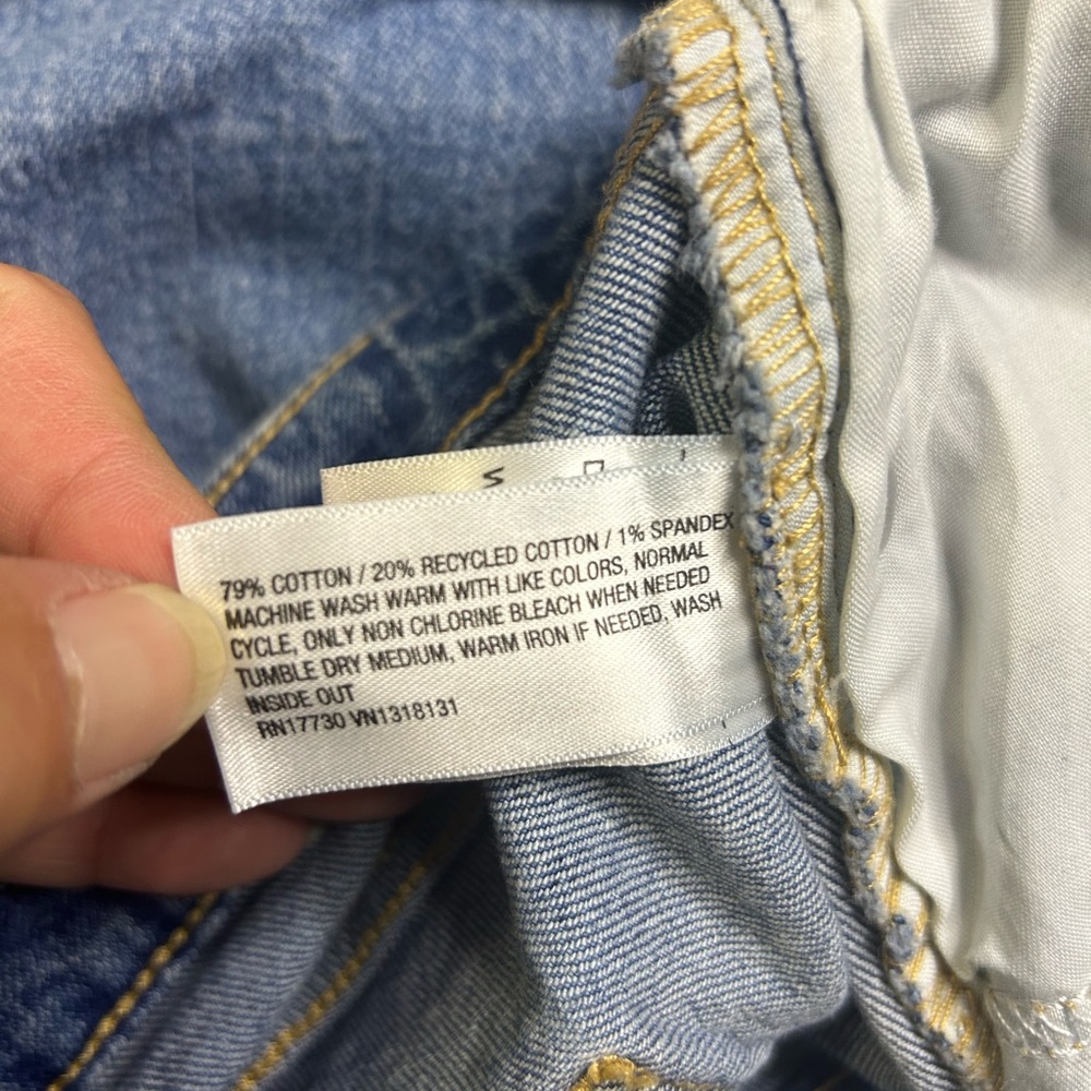 Wild Fable Super High Rise Rolled Cuff Denim Shorts Size 17R 3” inseam - Picture 5 of 5